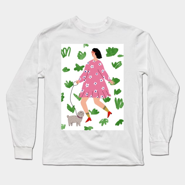 Walk Long Sleeve T-Shirt by Sofi Naydenova